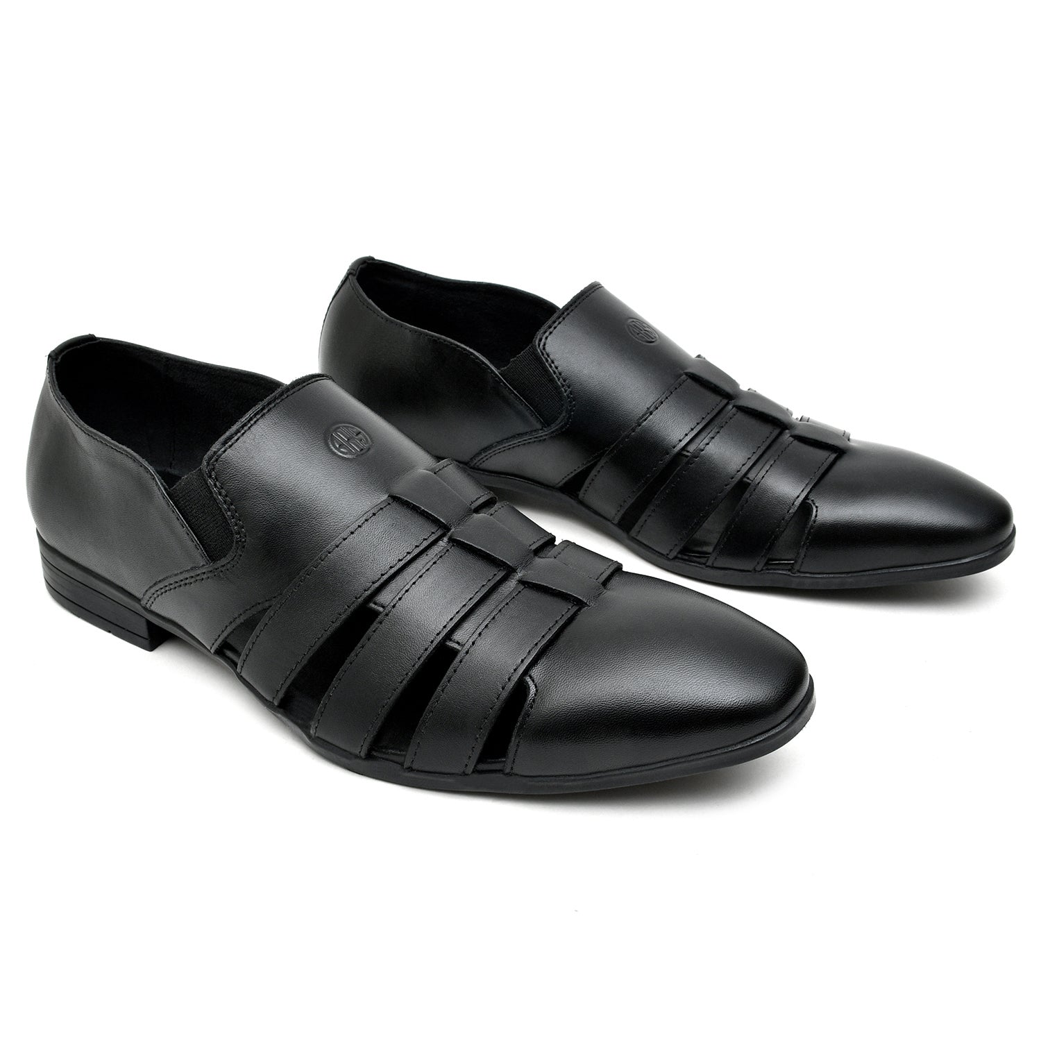 LEATHER SHOES - NCF-101 BLACK