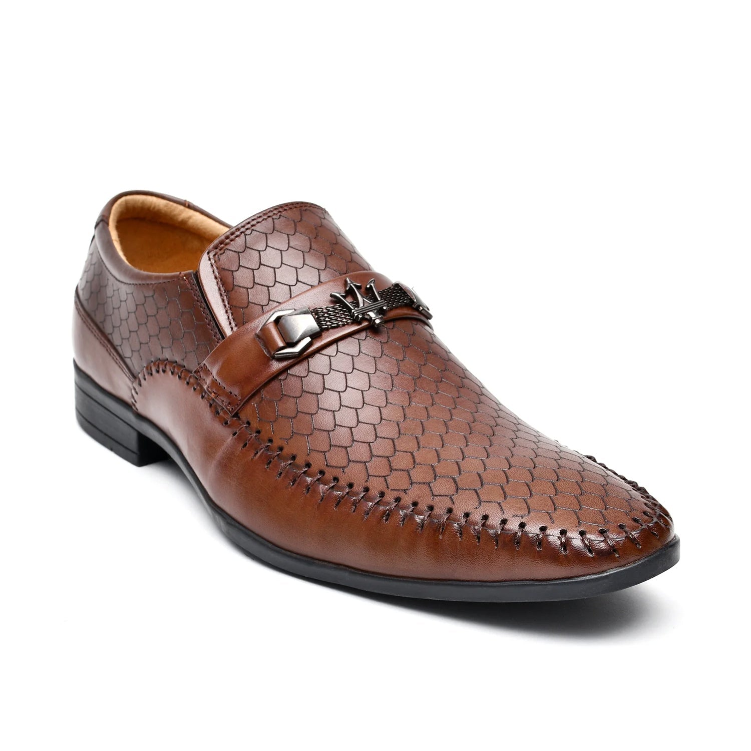 LEATHER SHOES - NCF-26 BROWN