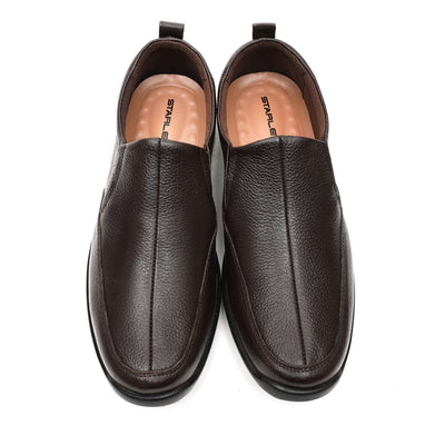 LEATHER SHOES - RUNNER-062 BROWN