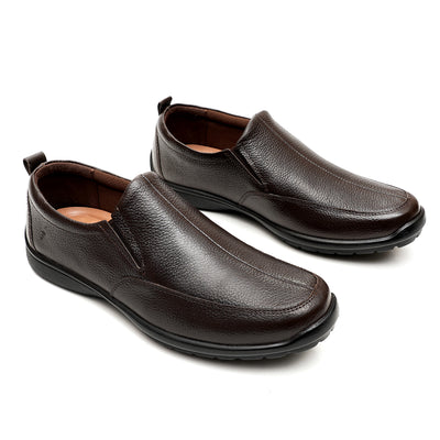 LEATHER SHOES - RUNNER-062 BROWN