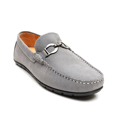 LEATHER SHOES - FLD-01 GREY