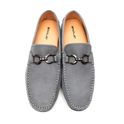 LEATHER SHOES - FLD-01 GREY