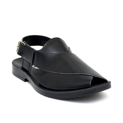 LEATHER PESHAWARI  CHAPPAL - PS-1501 BLACK