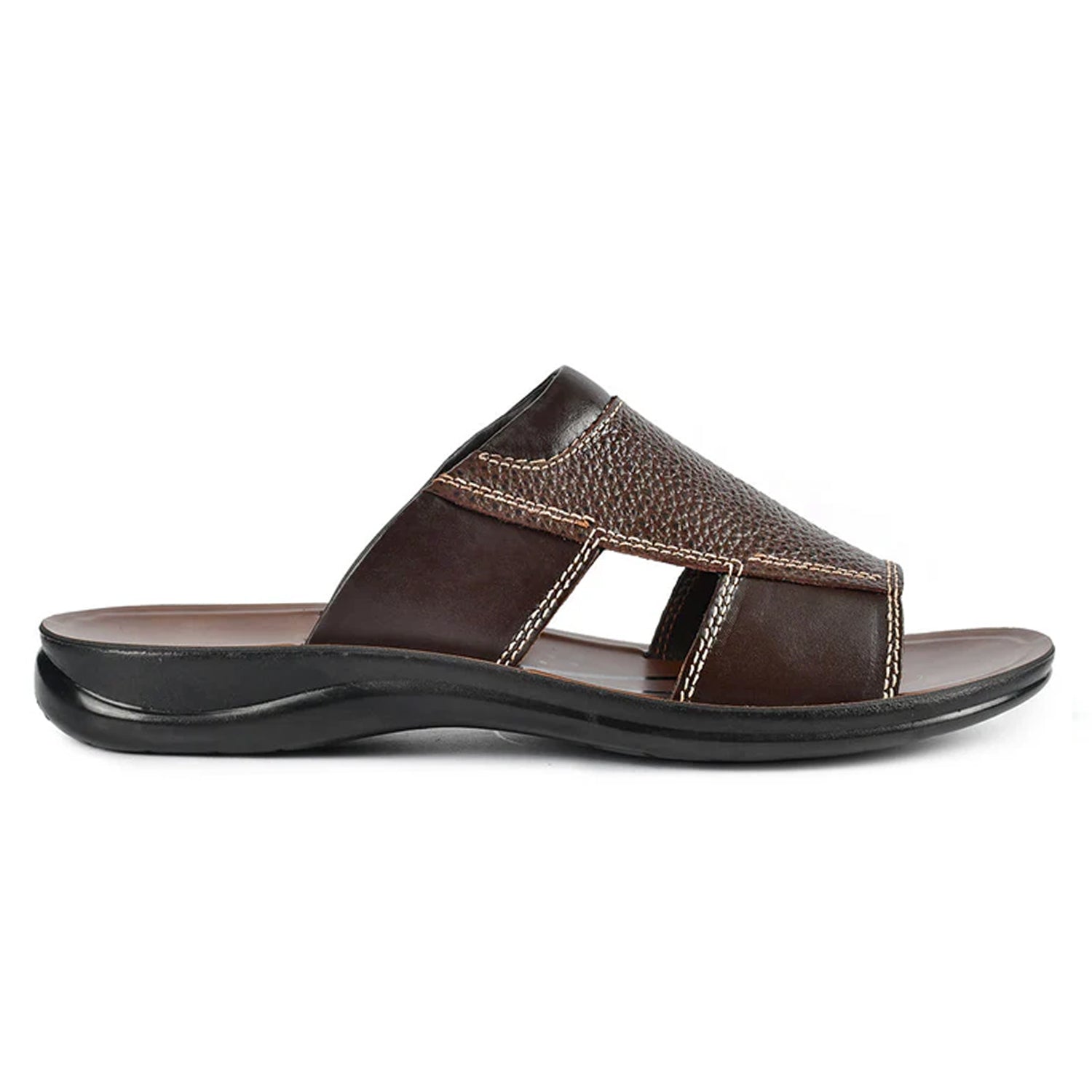 LEATHER SLIPPER - RF-175 BROWN