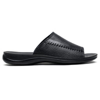 LEATHER SLIPPER - RF-179 BLACK