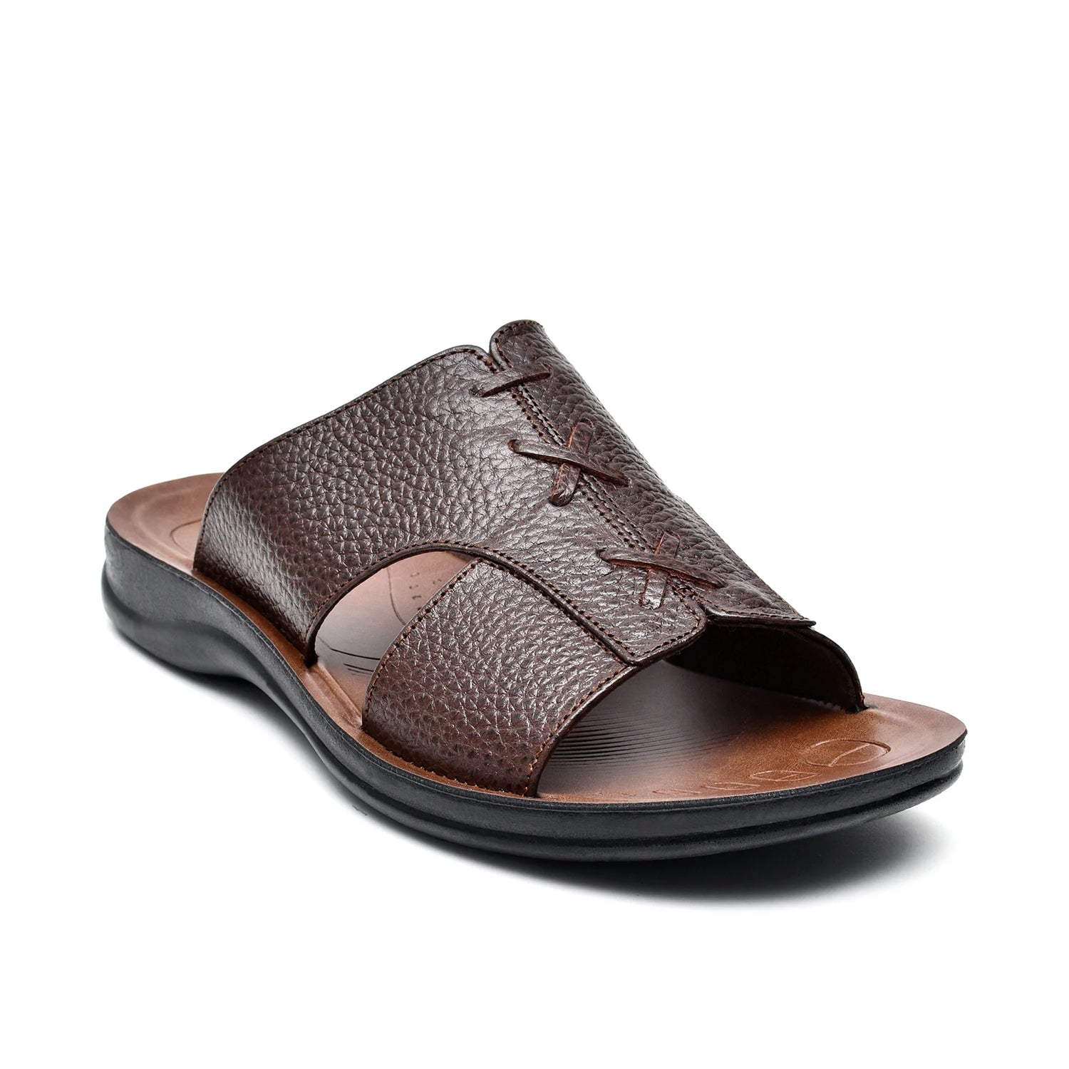 LEATHER SLIPPER - RF-117 BROWN