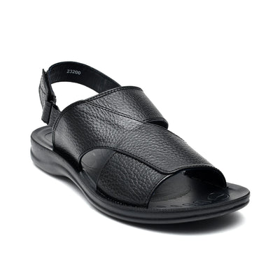 LEATHER SANDAL - RF-119 BLACK