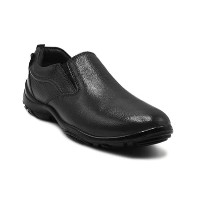 LEATHER SHOES - SHAHZORE-001 BLACK
