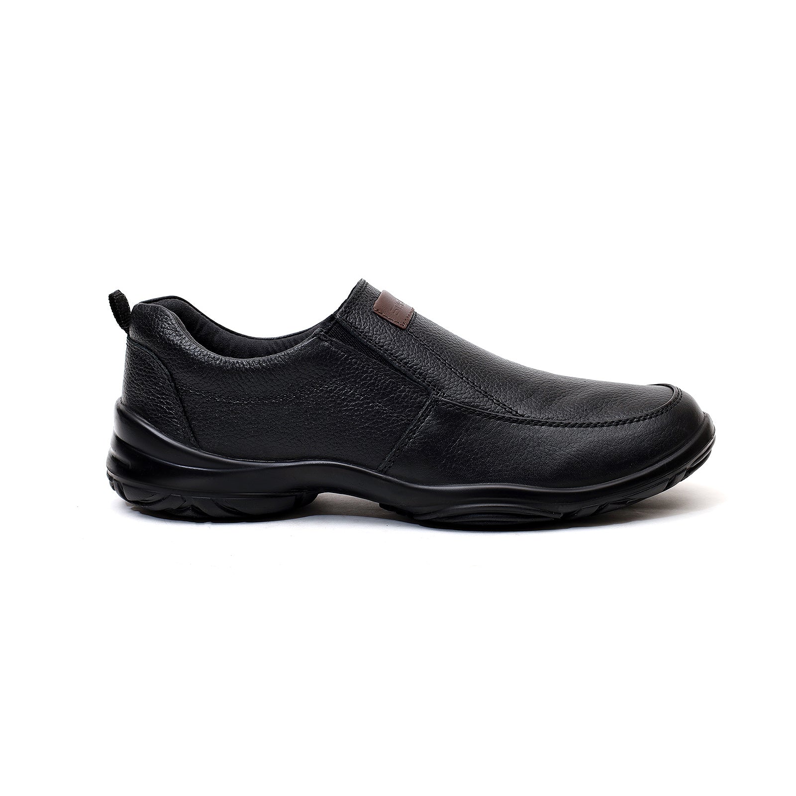 LEATHER SHOES - SHAHZORE-005 BLACK