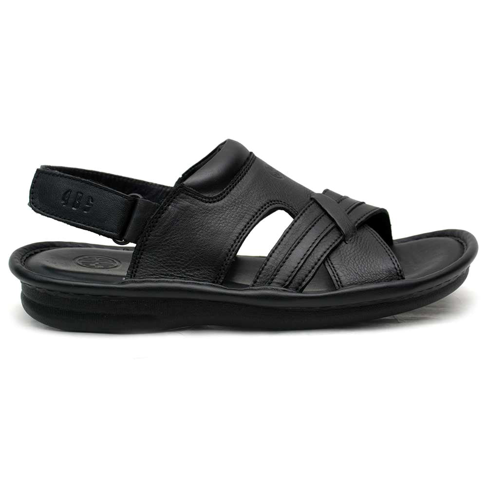LEATHER SANDAL - SOFT-102 BLACK