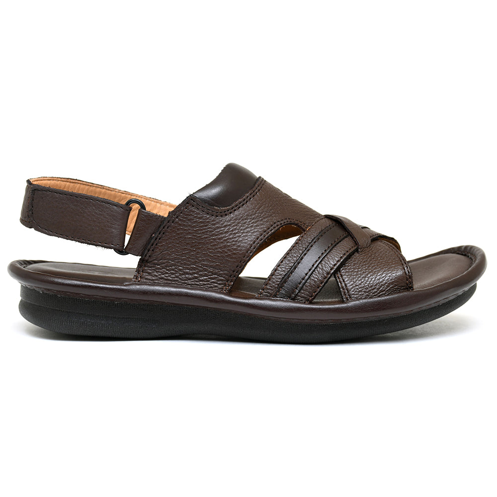 LEATHER SANDAL - SOFT-102 BROWN