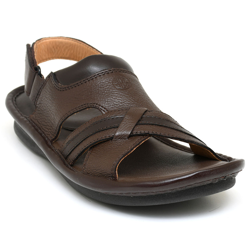 LEATHER SANDAL - SOFT-102 BROWN