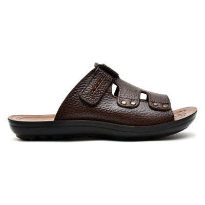 LEATHER SLIPPER - SP- 317 BROWN