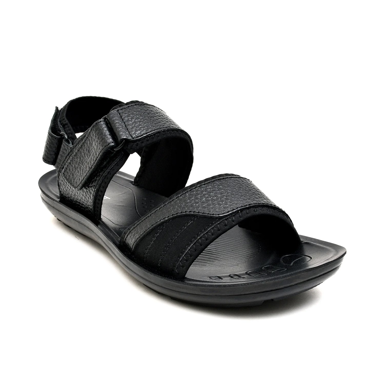 LEATHER SANDAL - SP-324 BLACK