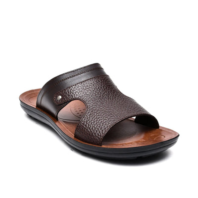 LEATHER SLIPPER - SP-325 BROWN
