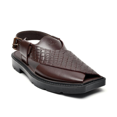 LEATHER PESHAWARI  CHAPPAL - PAHARI-006 BROWN