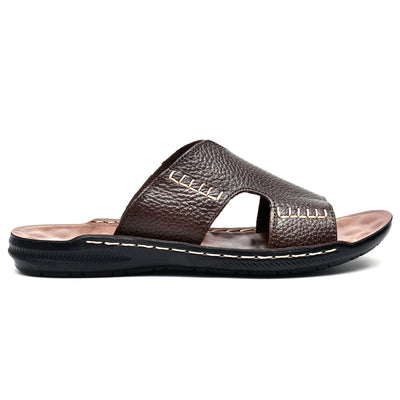 LEATHER SLIPPER - SR-1125 BROWN