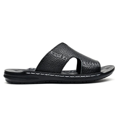 LEATHER SLIPPER - SR-1125 BLACK
