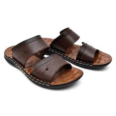 LEATHER SLIPPER - SR-1126 BROWN