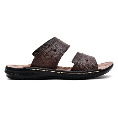 LEATHER SLIPPER - SR-1126 BROWN