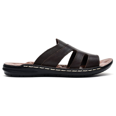 LEATHER SLIPPER - SR-1128 BROWN