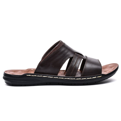 LEATHER SLIPPER - SR-1129 BROWN