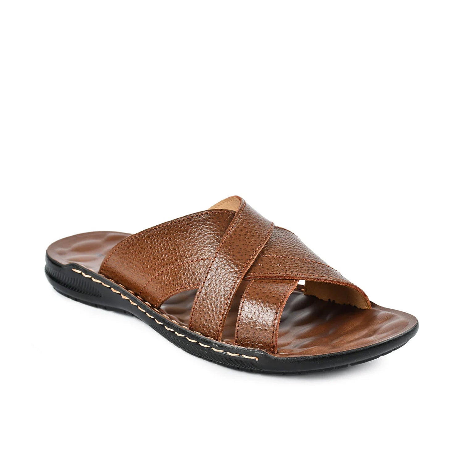LEATHER SLIPPER - SR-1127 TAN