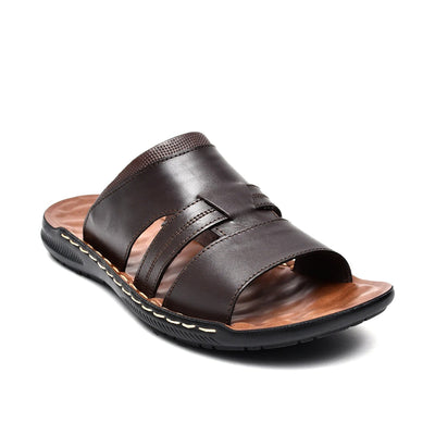 LEATHER SLIPPER - SR-1129 BROWN