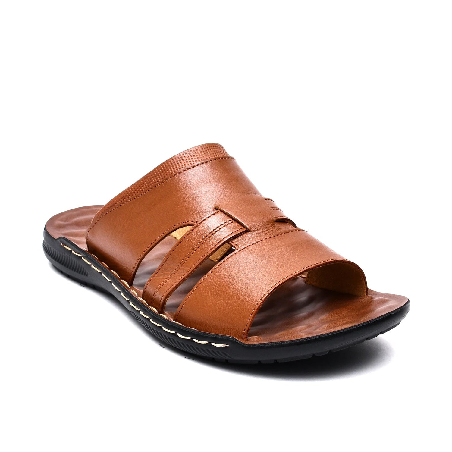 LEATHER SLIPPER - SR-1129 TAN