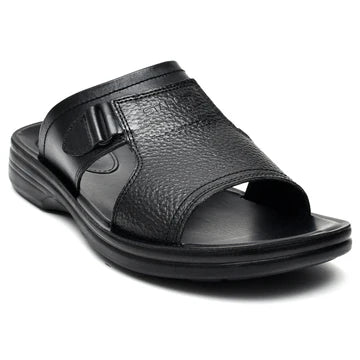 LEATHER SLIPPER - VO-623 BLACK