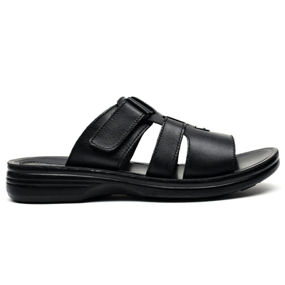 LEATHER SLIPPER - VO-626 BLACK