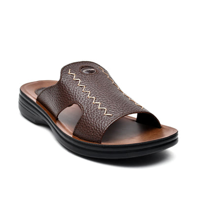 LEATHER SLIPPER - VO-619 BROWN
