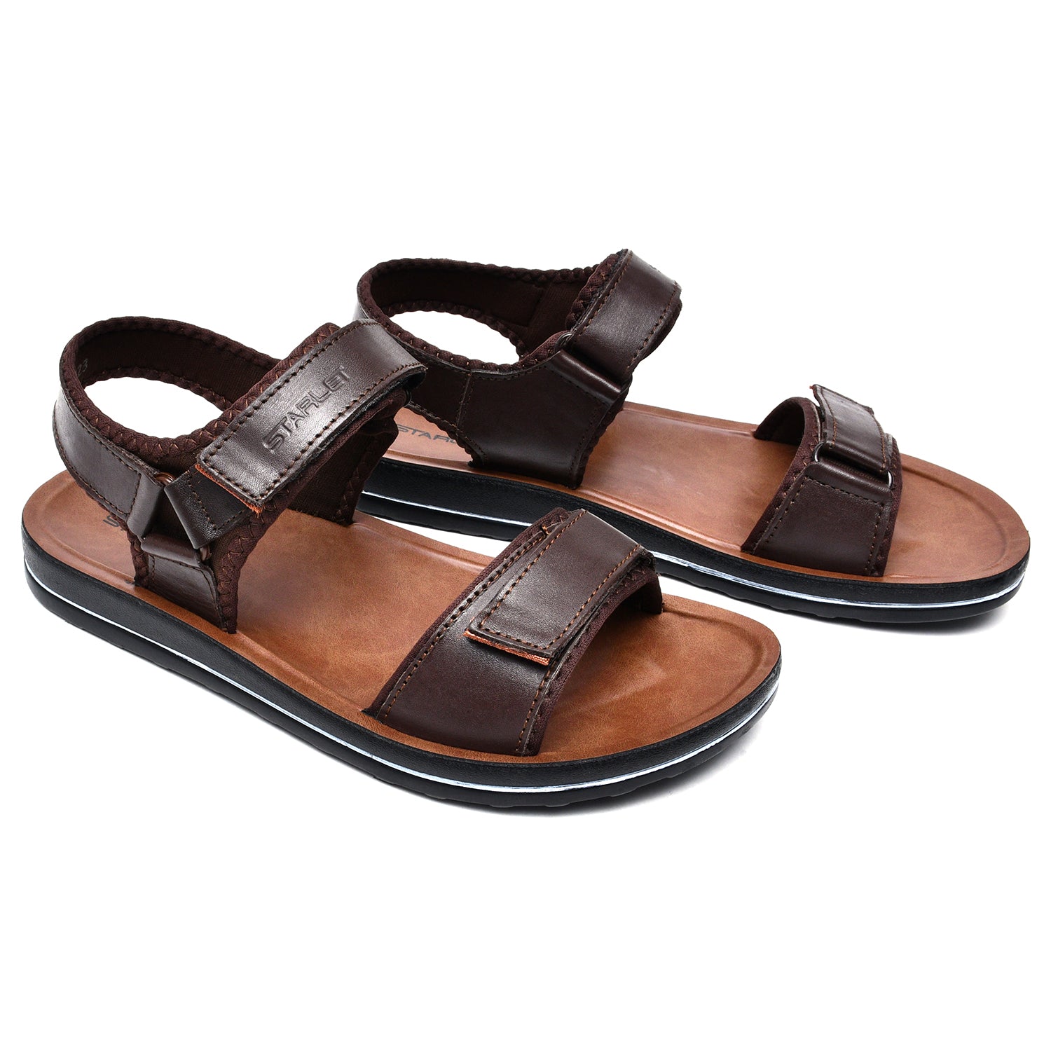 LEATHER SANDAL - WA1826 - BROWN