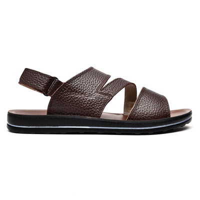 LEATHER SANDAL -WA-1841 BROWN