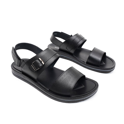 LEATHER SANDAL -WA-1842 BLACK