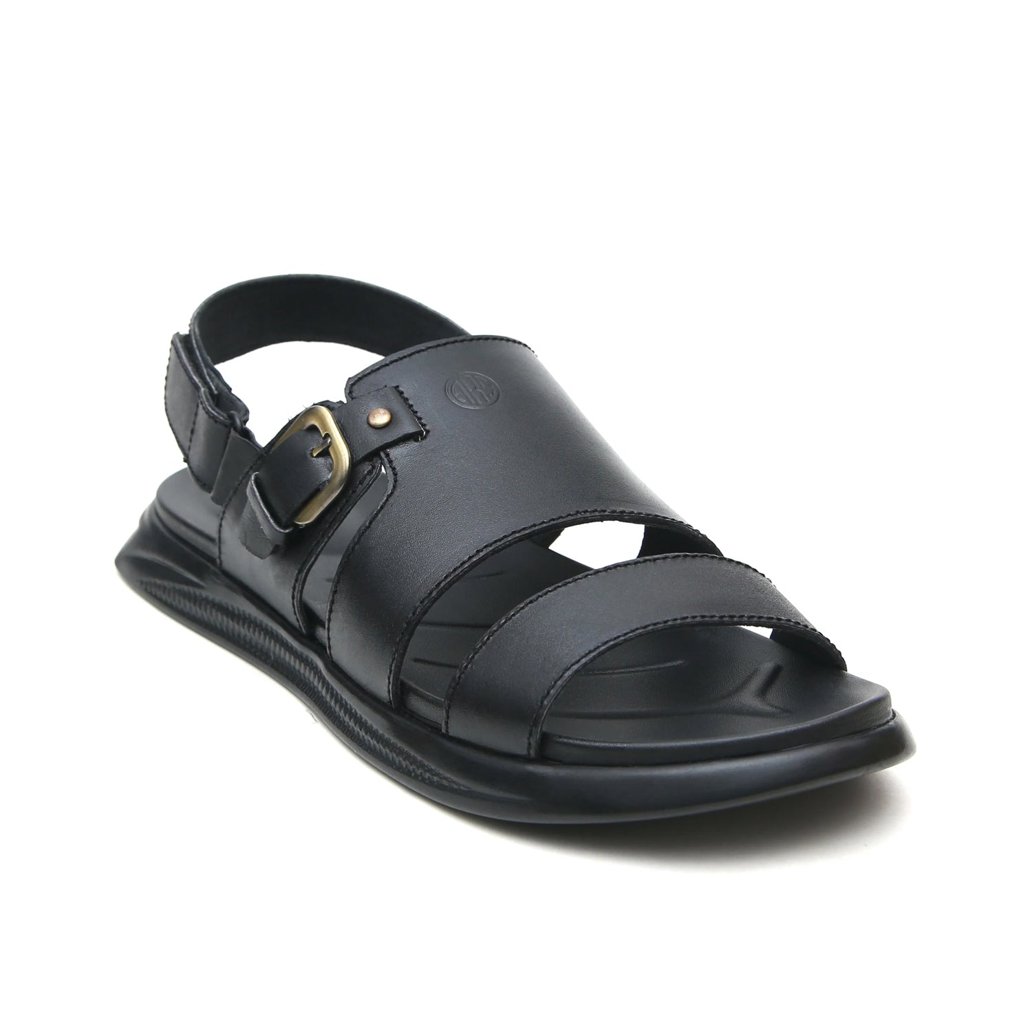 LEATHER SANDAL - WEB-104 BLACK