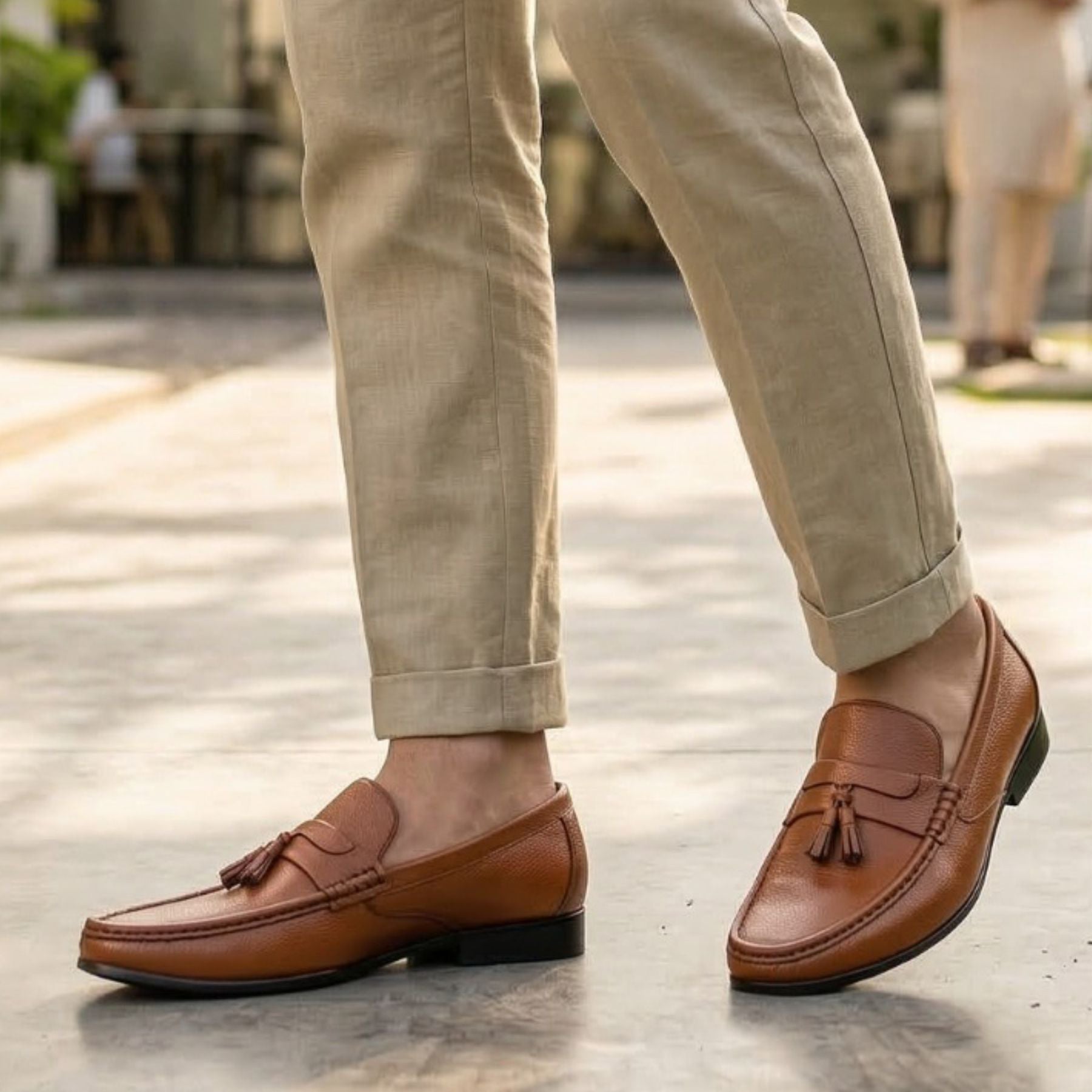 LEATHER SHOES - FCG-8096 TAN