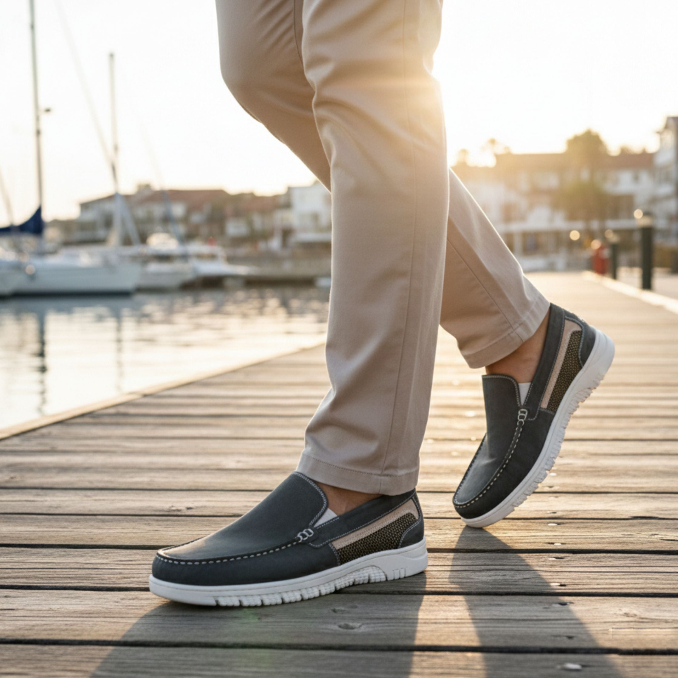 LEATHER SHOES - RPD-01 BLUE