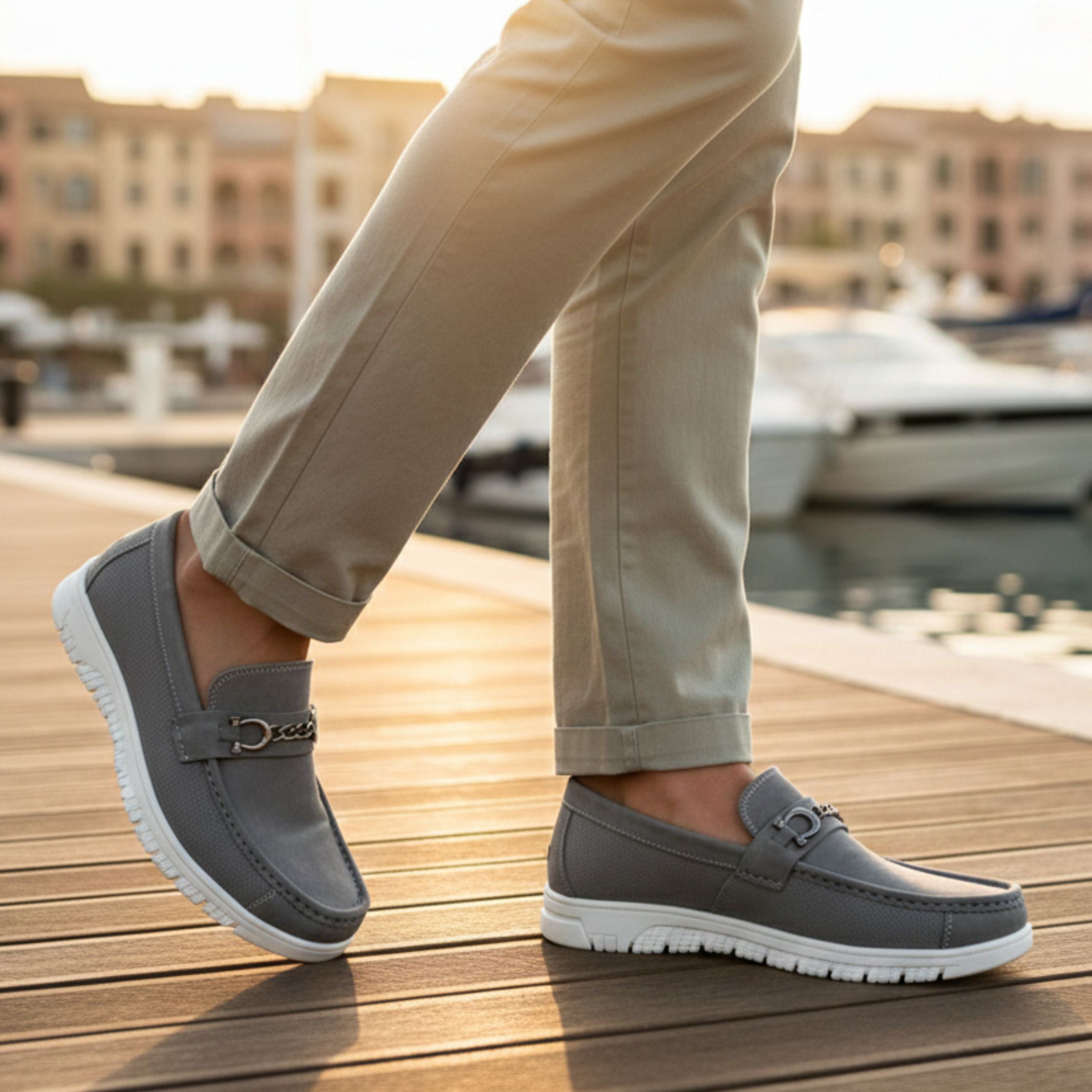 LEATHER SHOES - RPD-02 GREY