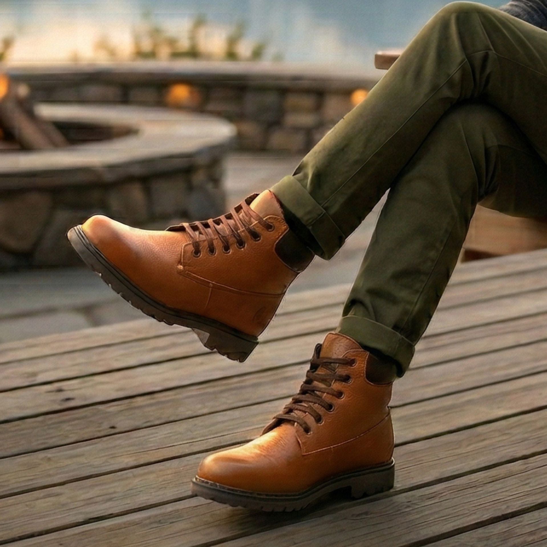 LEATHER SHOES - JACK-012 TAN