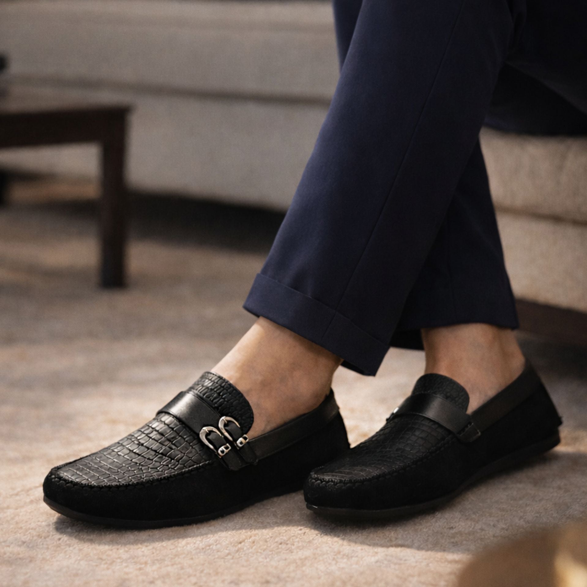 LEATHER SHOES - LFR-101 BLACK