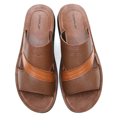 LEATHER SLIPPER - SP-323 TAN