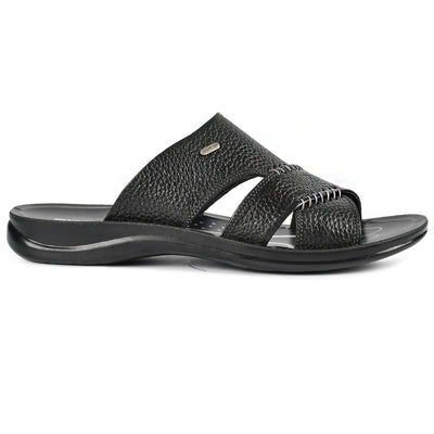 LEATHER SLIPPER - RF-173 BLACK