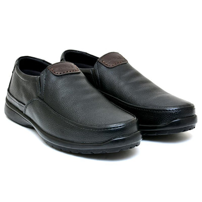 LEATHER SHOES - RUNNER-051 BLACK