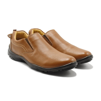 LEATHER SHOES - SHAHZORE-001 TAN