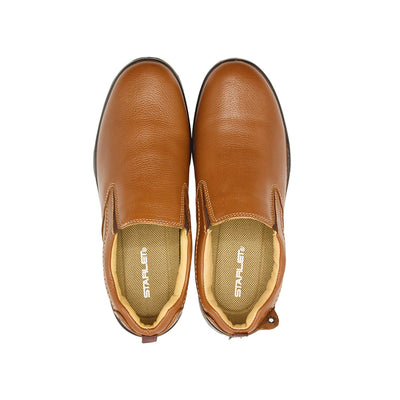 LEATHER SHOES - SHAHZORE-001 TAN